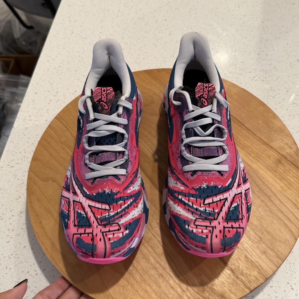 Asics Shoes Womens 9 Noosa Tri 15 Avant Garde Pink Restful Teal Running Sneakers - Picture 4 of 14